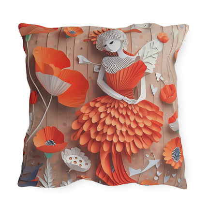 Poppy Fairy Outdoor Pillows