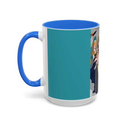 Celestial Masquerade Colorful Mugs – Theatrical Elegance & Floating Whimsy
