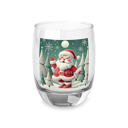 Santa's Joyful Night Whiskey Glass