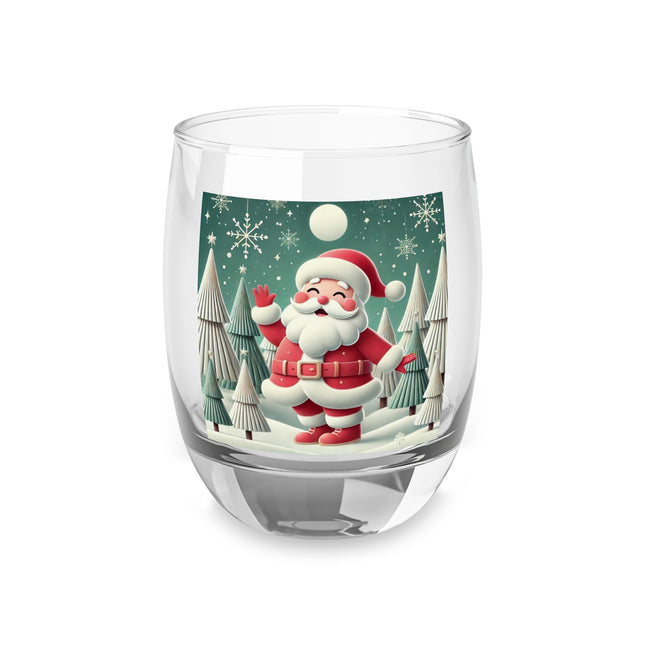 Santa's Joyful Night Whiskey Glass