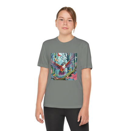A Colorful Raptor Youth Competitor Tee