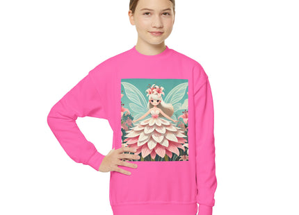 Lily Fairy in Bloom Youth Crewneck Sweatshirt