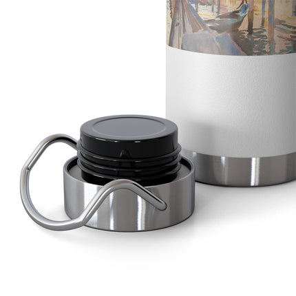 Gondola Moorings on the Grand Canal by John Singer Sargent Copper Vacuum Insulated Bottle, 22oz