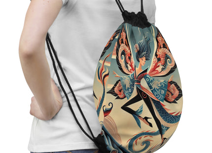Dragon Fairy of the Temple Drawstring Bag