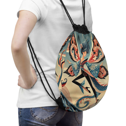 Dragon Fairy of the Temple Drawstring Bag
