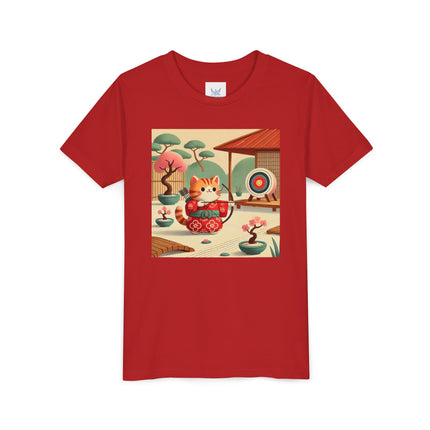 Archer Kitten in the Zen Garden Youth Short Sleeve Tee
