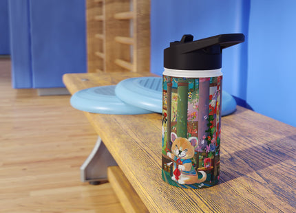 Melodies of the Snow Lion Cub Stainless Steel Water Bottle