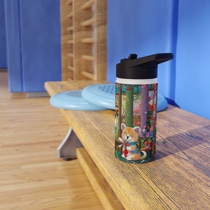Melodies of the Snow Lion Cub Stainless Steel Water Bottle