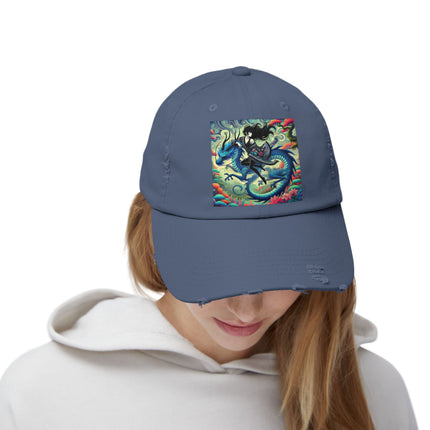 Mystic Guardian of the Sky Unisex Distressed Cap