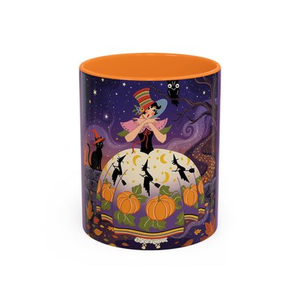 🎃🌙 The Pumpkin Moon Dress Colorful Mug – Whimsical Halloween Fashion