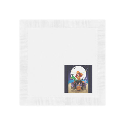 Moonlit Pirate Halloween White Coined Napkins