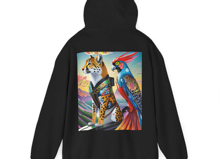 Cheetah and Parrot Cybernetic Duet – Heavy Blend™ Hooded Sweatshirt