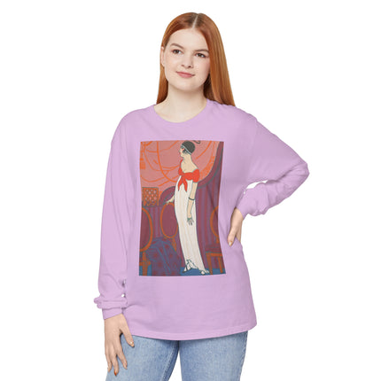 L’Entracte by Georges Lepape Garment-dyed Long Sleeve T-Shirt