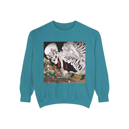 Mitsukuni Defying the Skeleton Spectre by Utagawa Kuniyoshi Garment-Dyed Sweatshirt