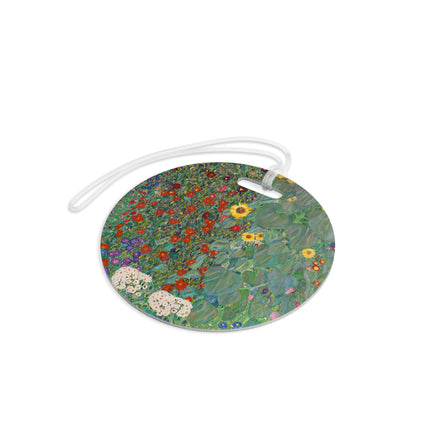 Farm Garden with Sunflowers by Gustav Klimt Luggage Tags