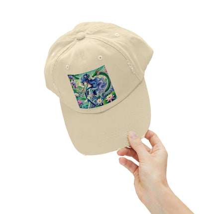 Fairy of the Koi Pond Unisex Distressed Cap