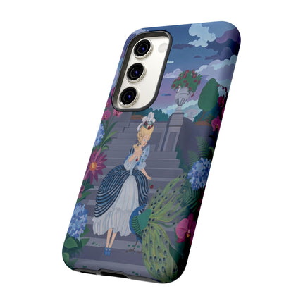 🦚🌸 The Peacock Garden Terrace Phone Case – Art Deco Floral Elegance