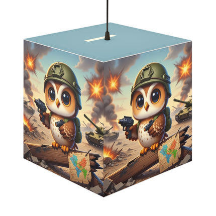 🦉🌟 The Owl on the Front Lines Light Cube Lamp – Courage & Quiet Strength