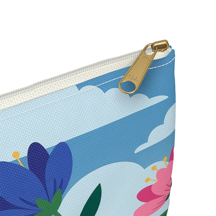 🌸🎩 The Lady Of The Grand Flower Garden Accessory Pouch – Art Deco Fashion Illustration