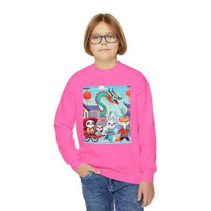 The Little Dragon and Friends Youth Crewneck Sweatshirt – Friendship, Adventure & Playful Charm