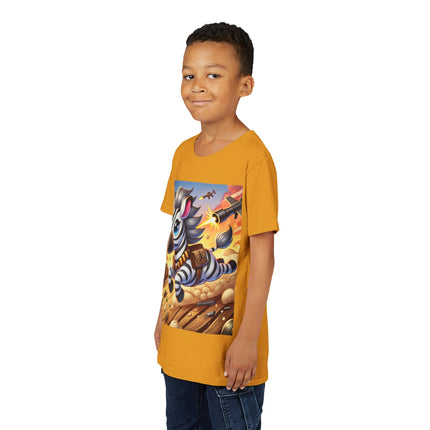 Zebra on the Run Youth Short Sleeve Tee