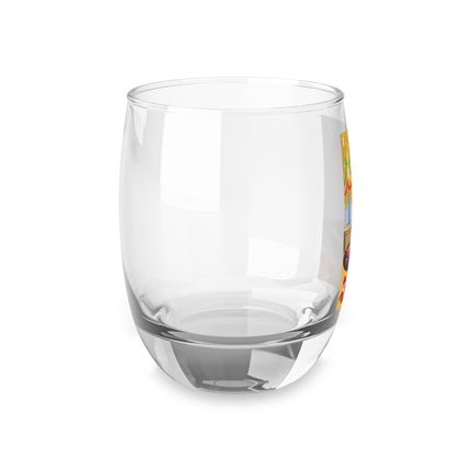 Art Deco Christmas Whiskey Glass