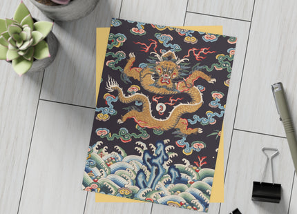 Rank Badge with Dragon with Deer Hooves Postcards (envelopes included) - Bundles of 10, 30, 50 Pieces