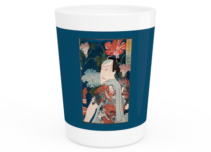 Modern Gallants with Morning Glories by Tsukioka Yoshitoshi Ceramic Shot Glass