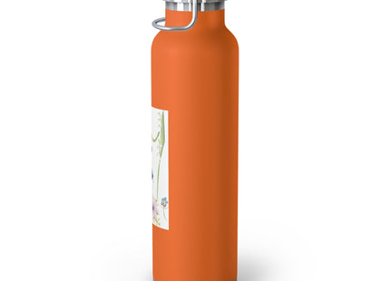 Blooming Splendor: A Floral Transformation Copper Vacuum Insulated Bottle, 22oz