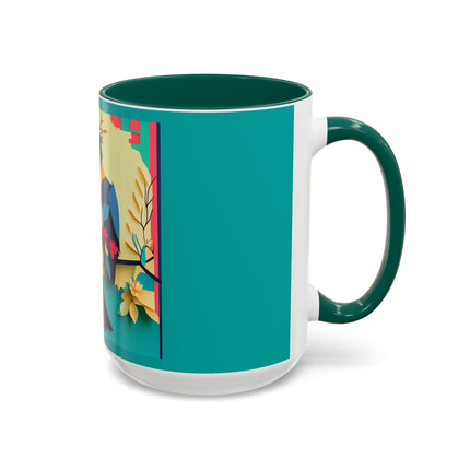 Curious Crow Colorful Mugs (11oz, 15oz)