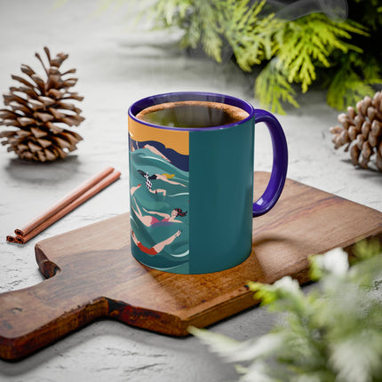 Summer Splash Colorful Mugs – Retro Beach Joy & Carefree Summer Vibes