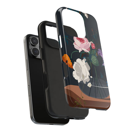 🌹🖤 The Midnight Rose Garden Phone Case – Art Deco Floral Elegance