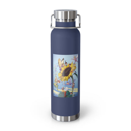 Sunflower Fairies by Margaret Tarrant Copper Vacuum Insulated Bottle, 22 oz