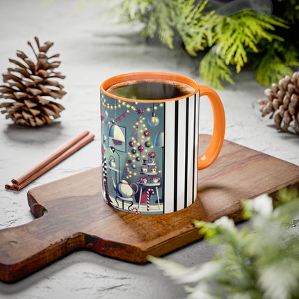 Whimsical Christmas Tea Party Colorful Mugs (11oz, 15oz)