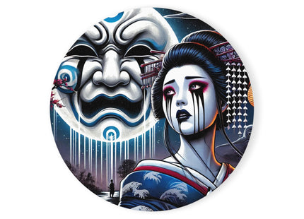 Geisha’s Black Ink Tears Cork Back Coaster