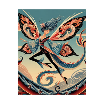 🐉🧚 Dragon Fairy of the Temple Matte Vertical Poster – Mystical Power & Ancient Elegance