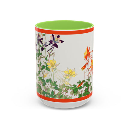 Aquilegia Flowers by Tanigami Kônan Colorful Mugs (11oz, 15oz)
