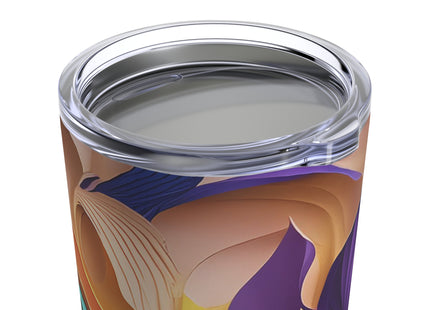 The Elegant Iris Flower Tumbler 20oz
