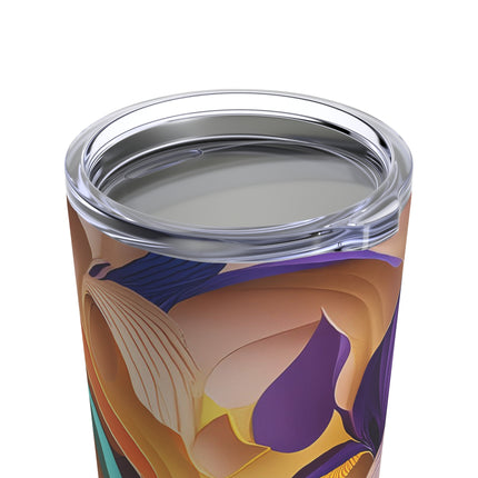 The Elegant Iris Flower Tumbler 20oz