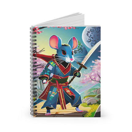 Cyber Samurai Rat Spiral Notebook - Ruled Line