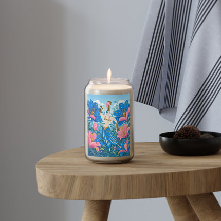 🌟🌸 The Starry Blossom Garden Dancer Scented Soy Candle – Art Deco Floral Fantasy