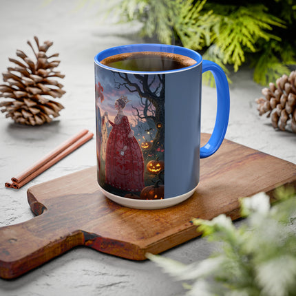♥️🎃 The Queen Of Hearts Halloween Masquerade Colorful Mug – Royal Halloween Fantasy