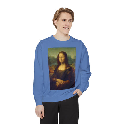 Mona Lisa by Leonardo da Vinci Unisex Garment-Dyed Sweatshirt