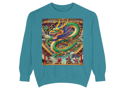 Tibetan Dragon Over Kabuki Duel Sweatshirt