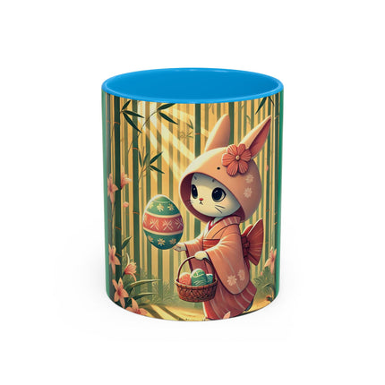 Geisha Kitten’s Easter Stroll Colorful Mugs (11oz, 15oz)
