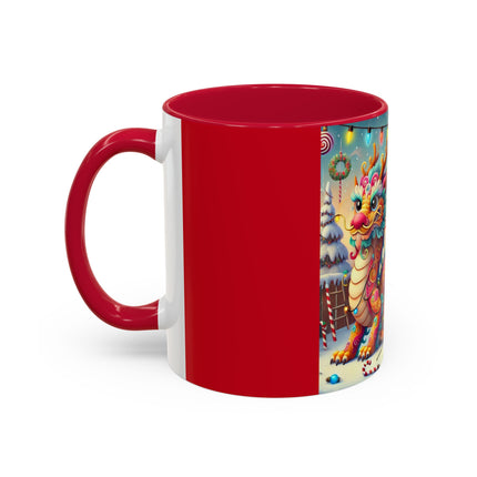 Playful Dragon's Christmas Colorful Mugs (11oz, 15oz)