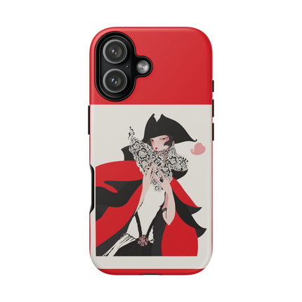 Crimson Masquerade Phone Case – Dramatic Grace & Bold Elegance