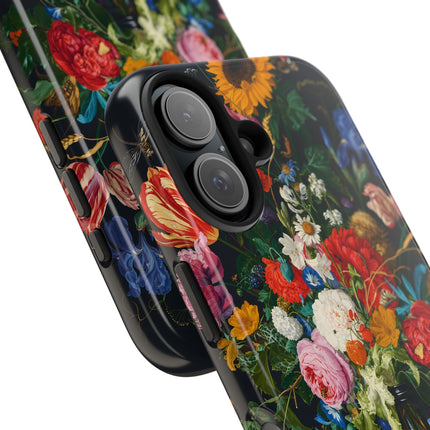 🌺🌙 The Midnight Garden Abundance Phone Case – Art Deco Floral Still Life