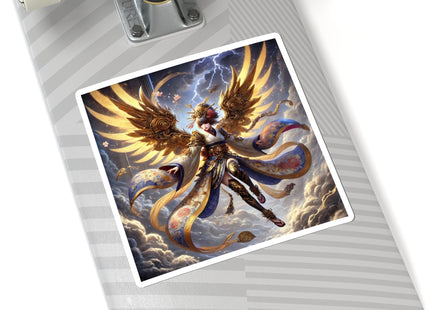 Valkyrie Descending Through Storm Kiss-Cut Stickers (4 Stickers)