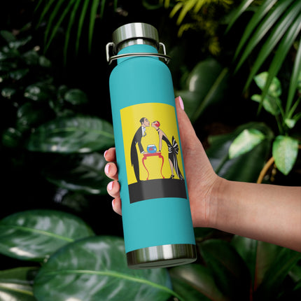 A Moment of Elegance: A Passionate Embrace Amidst Golden Splendor Copper Vacuum Insulated Bottle, 22oz